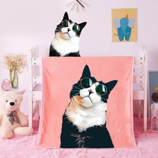 Custom Blankets Pet Photo Blankets Personalized Print Pet Blanket With Picture Cat Blanket Birthday Gift