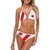 Sexy Bikini Women's Segmented Swimsuit - Canada Flag