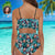 Face Swimsuit Custom Ruffle Bikini with Face High Waisted - Colorful Leaves