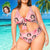 Custom Plus Size Swimwear Custom Face Bikini - Pink Leopard Pattern