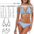 Sexy Bikini Women's Segmented Swimsuit - Blue Ocean