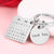 Valentine's Day Gifts Custom Photo Engraved Calendar Silver Keyring Key Chain | Best Anniversary Gift