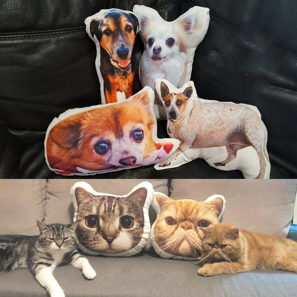 Custom Pet Dog Cat Pillow Personalized Photo Picture Pillow Memorial Gift Picture Pillow