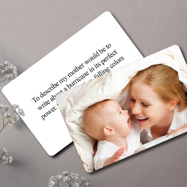 Custom Photo Wallet Insert Card Gift Card Mother's Day Surprise - Myphotomugs