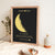 Custom Moon Phase and Names Foil Print Wooden Frame with Your Text