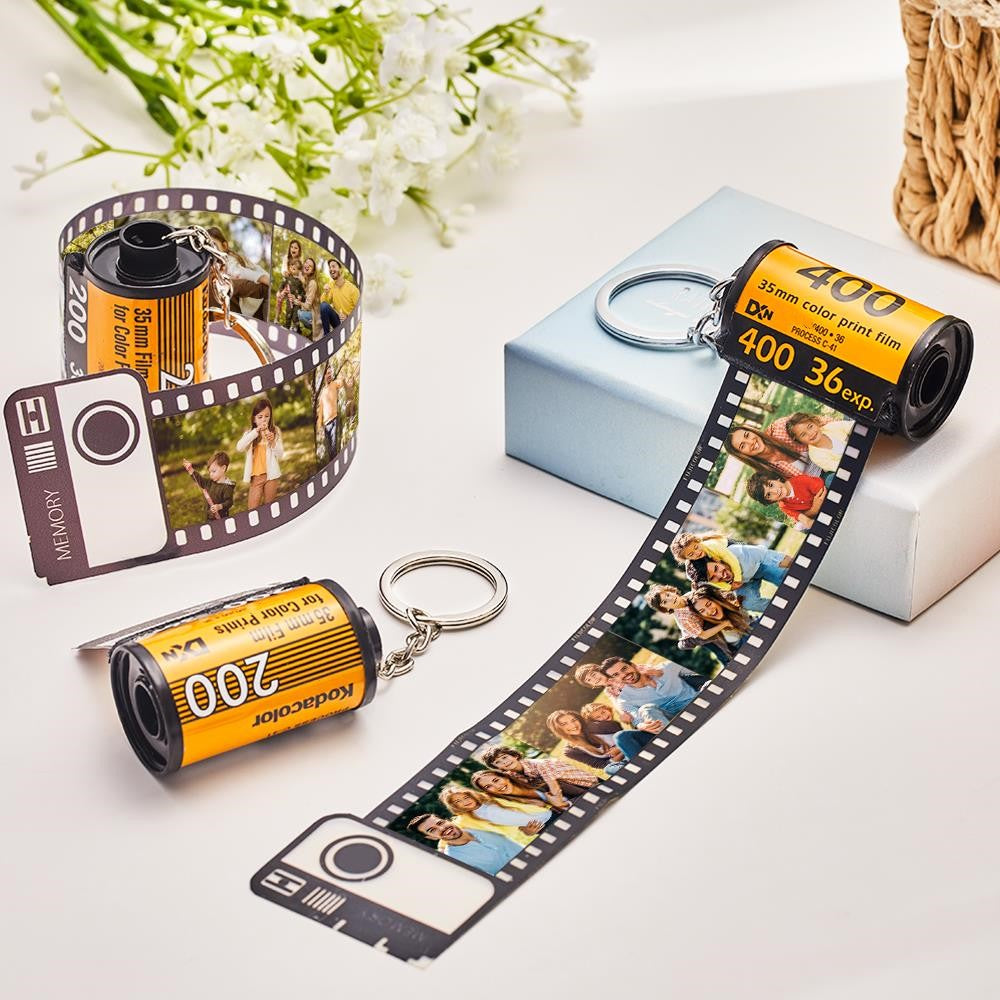 Custom Photo Film Roll Keychain Kodak Keychain  Personalised Camera Picture Memorial Album Gift For Family