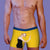 Valentine's Gifts Custom Face Boxer Hug Body Boxer Shorts Men Novelty 3D Printed Personalized Shorts Yellow
