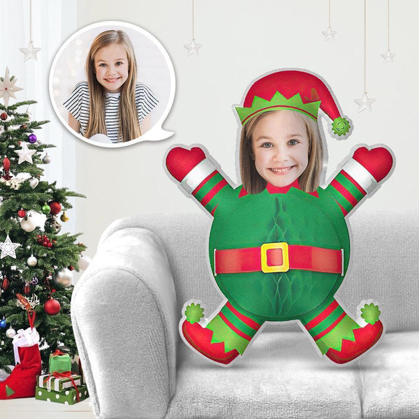 Christmas Gifts Custom Pillow My Face Body Pillow MiniMe Personalized Photo Pillow Green Christmas Baby Throw Pillow Gift