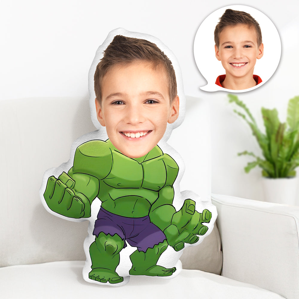 Gift for Kids  My Face Pillow Custom Photo Dolls Hulk Photo Pillow Minime Pillow Personalized Pillow Gift - Myphotomugs