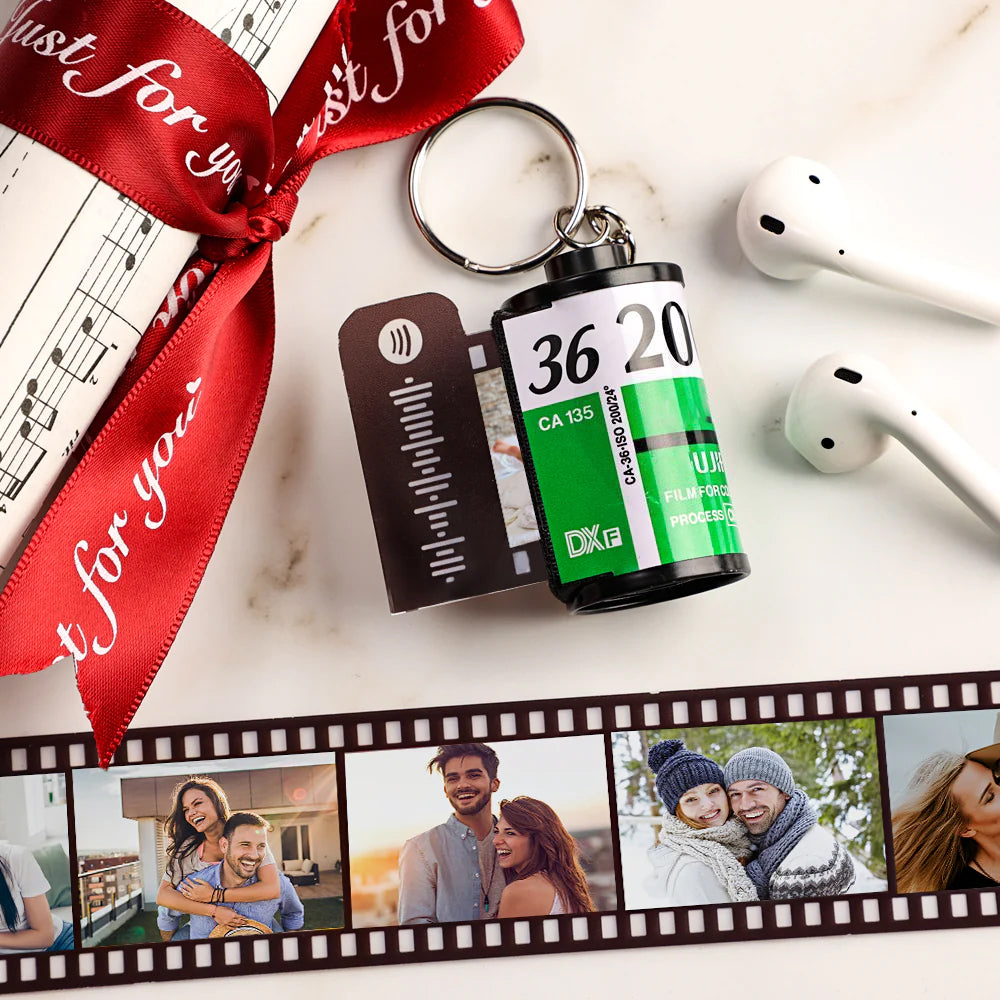 Spotify Code Scannable Custom Camera Roll Keychain Kodak for Love 5-20 Pictures Green Shell