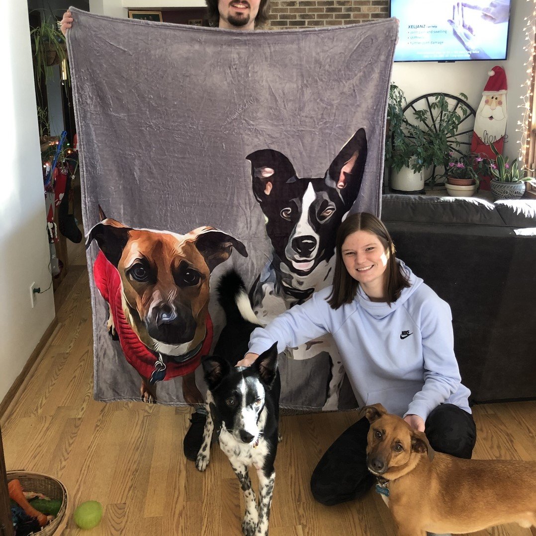 Dog Blanket Custom Dog Blanket Pet Blanket Custom Pet Blanket Printy Pets Pet Photo Blanket Dog Picture Blanket Gifts For Dog Lovers Pets Art Portrait Best Gift of All for Family