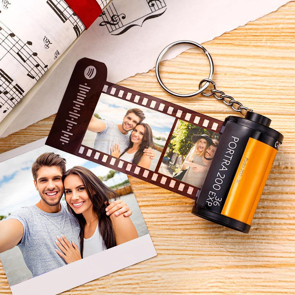 Spotify Code Scannable Custom Camera Roll Keychain Kodak for Love 5-20 Pictures