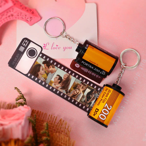 Custom Camera Roll Customizable Film Roll Keychain Romantic Customized Gifts