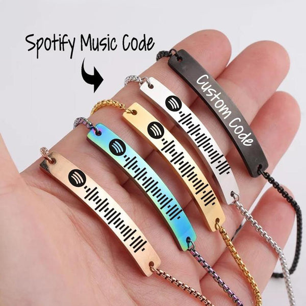 Spotify Code Bracelet Stainless Steel Custom Bracelet