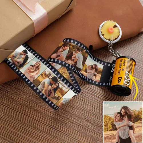 Custom Camera Film Roll Kodak Keychain Anniversary Photo Gift For Boyfriend Best Friend Gift Ideas