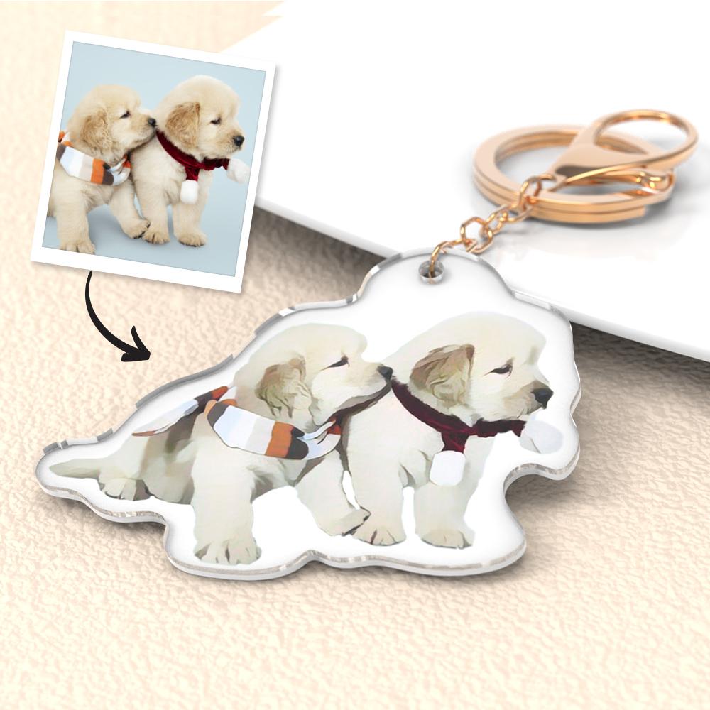 Custom Illustration Keyring Personalized Pet Key Rings