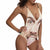 Face Swimsuit One Piece Swimsuit Custom Bathing Suit V-Neck with Face - Big Face
