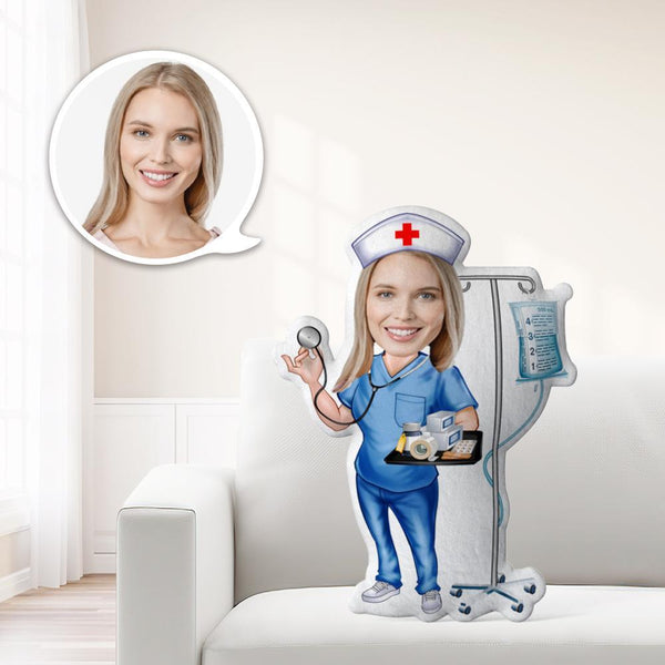 Custom Beautiful Nurse Toys Personalized Photo Face Dolls My face on Pillows Unique Personalized Throw Pillow A Truly Special Gift