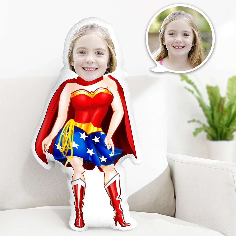 Wonder Woman Pillow Personalized Photo Face Dolls My Face On Pillows - Myphotomugs