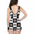 Face Swimsuit One Piece Swimsuit Custom Bathing Suit with Face - Black and White Bone