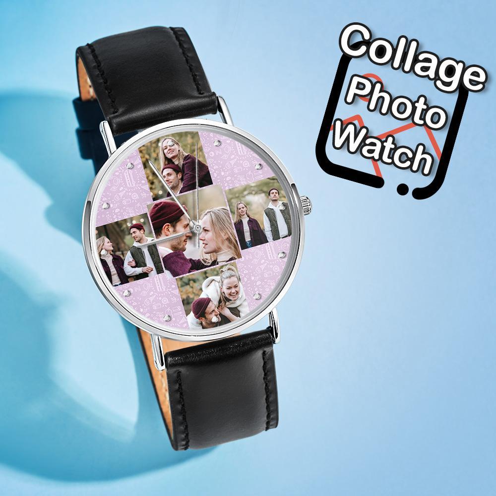 Custom Photo Watch Personalized Collage Photo Watch Gift for Him