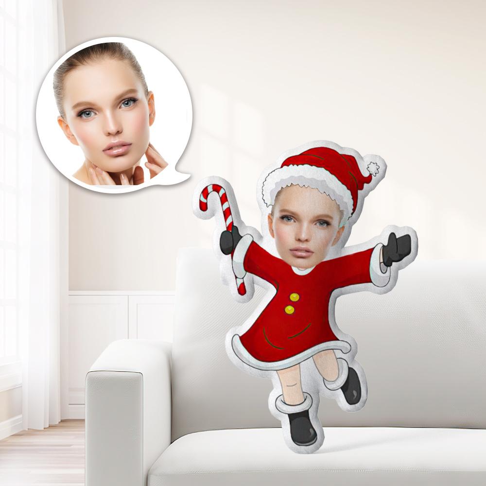 Christmas Gifts Custom Pillow My Face Body Pillow MiniMe Personalized Photo Pillow Magical Santa Beautiful Christmas Girl With Magic Wand Santa Throw Pillow A Truly Meaningful Gift
