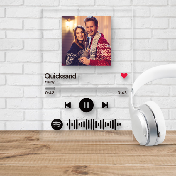 Custom Christmas Spotify Scan Song Music Album Acrylic Plaque Poster Personalized Photo Decorations