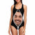 Face Bathing Suit with Husbands Face One Piece Swimsuit Custom Swimsuit with Picture - Zipper