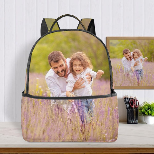Custom All Print Photo BackPack, Back To School Gifts For Kids Personalized Photo Backpack