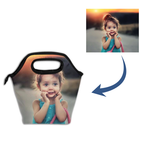 Personalized Photo Insulation Lunch Bag, Custom Lunch Box With Photo