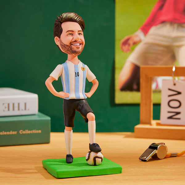 World Cup Argentina Custom Bobblehead with Engraved Text - Myphotomugs