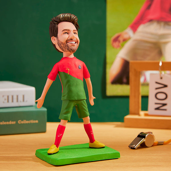World Cup Portugal Custom Bobblehead with Engraved Text - Myphotomugs
