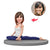 Yoga Woman Funny Gifts Custom Bobblehead with Engraved Text - Myphotomugs