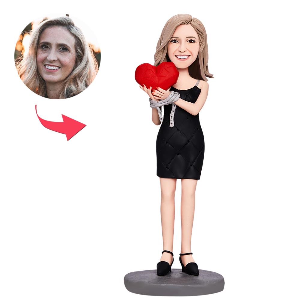 Valentines Gift Shackles of Love Custom Bobblehead with Engraved Text - Myphotomugs