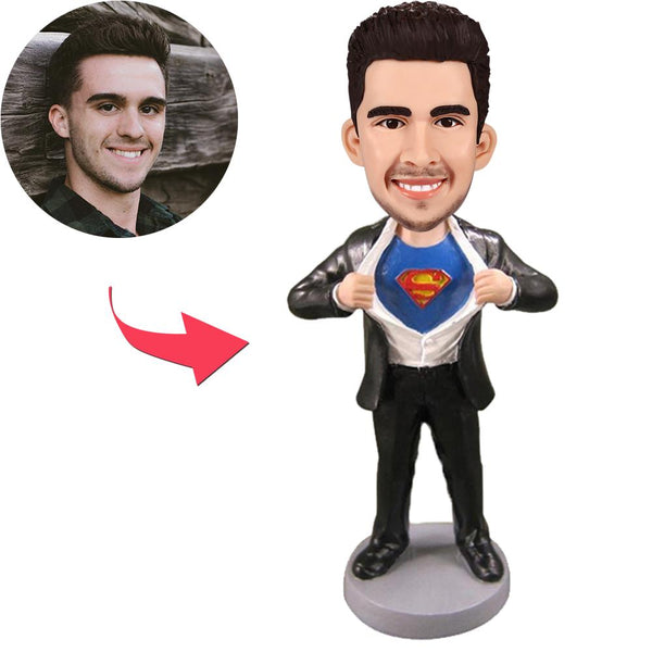 Father's Day Gifts Superman Strip - D Popular Custom Bobblehead With Engraved Text