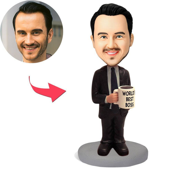 Christmas Gifts WORLD'S BEST BOSS Custom Bobblehead With Engraved Text