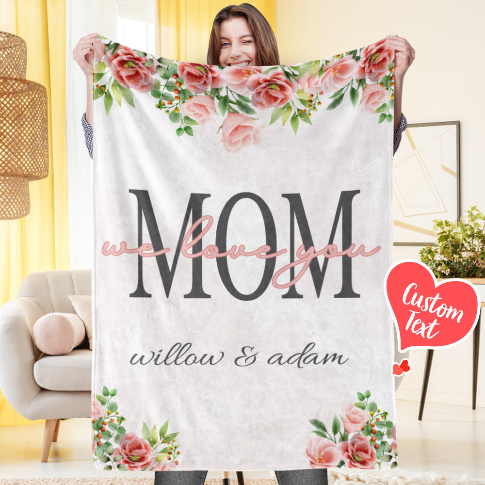 Custom Engraved Blanket Flowers Commemorate Mother's Day Gifts