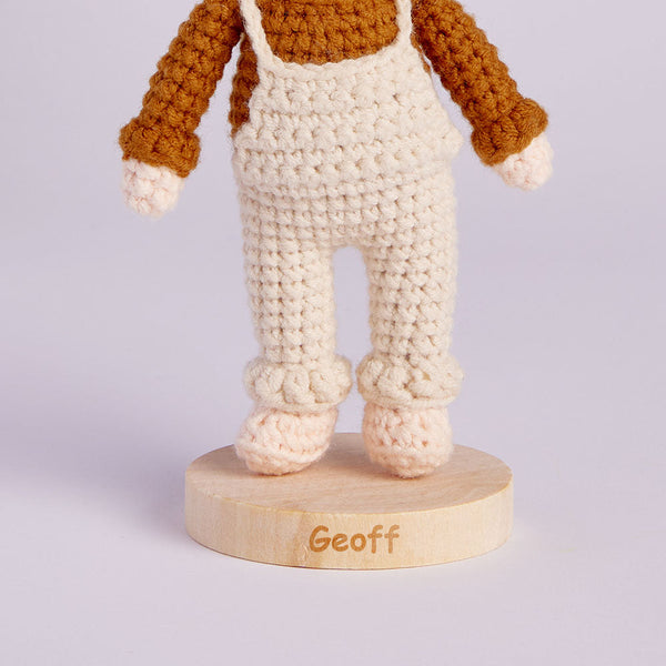 10cm Crochet Doll Custom Name Base Stand - Myphotomugs