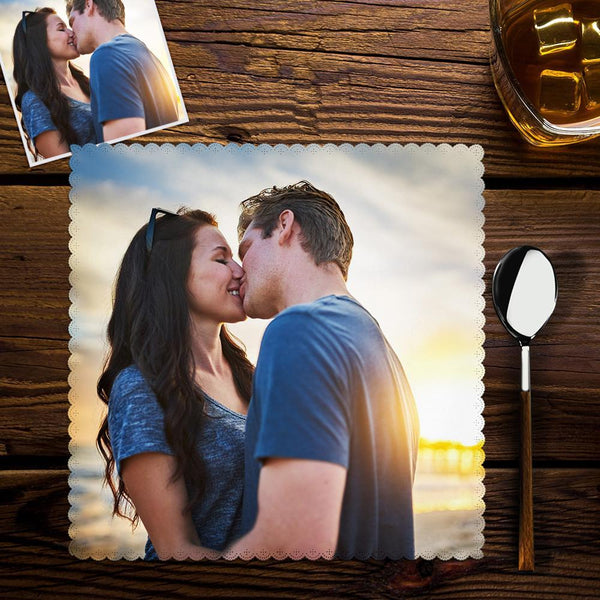 Personalized Photo Placemats for Couple Kitchen Accessories