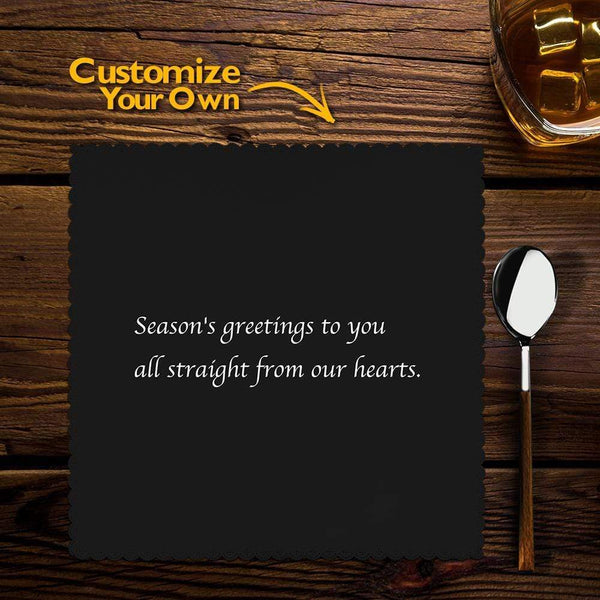 Personalized Engraved Placemats Black Background