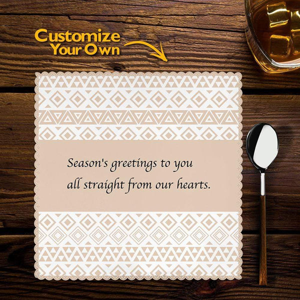 Personalized Engraved Placemats Rhombus Background