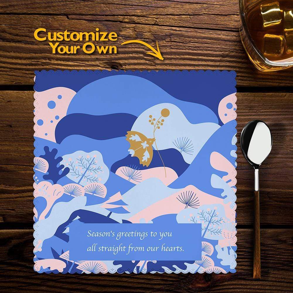 Personalized Engraved Placemats Wave Background