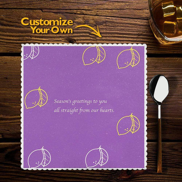 Personalized Engraved Placemats Purple Background