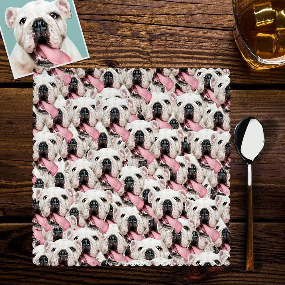 Custom Mash Face Placemat Dog Lover Kitchen Accessories