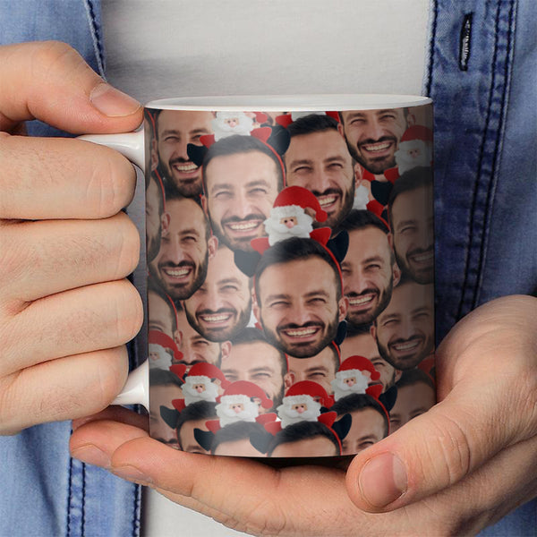 Valentine's Gifts Custom Mash Face Mugs Personalized Mash Face Full Coverage Mugs Funny Gifts