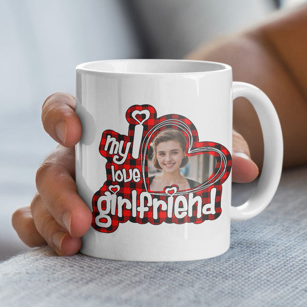 Valentine's Day Mug I Love my Boyfriend Mug I Love my Girlfriend Mug Custom Mug for Couple - Myphotomugs