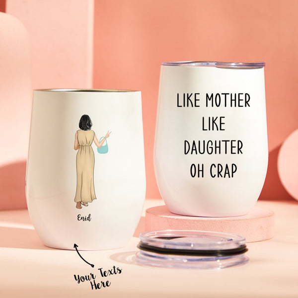 Custom Image Engraved Mugs Like Mother Like Daughter Gifts for Mom - Myphotomugs