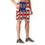 Custom Face Swim Trunks Mens Swim Trunks with Pictures - American Flag with Face