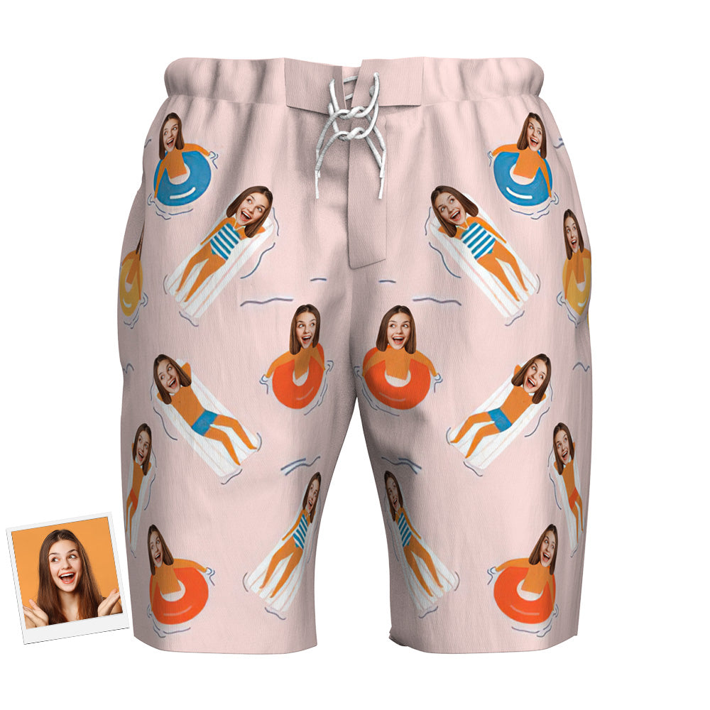 Custom Face Beach Shorts Swimwear Comfortable Gifts - Myphotomugs