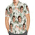 Custom Pet Face Vintage Hawaiian Beach Shirts with Custom Photo & Print Button-Down Shirt
